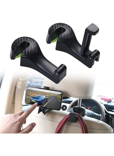 Generic 2 Pieces Universal Car Seat Hidden Hooks 360&deg; Rotation Heavy Duty Storage Hooks For Bag And Others