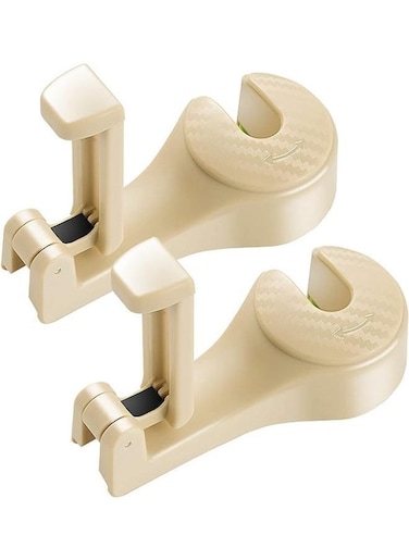 Generic 2 Pieces Car Seat Hooks, 360&deg; Rotation Hidden Hooks, Keep Your Car Tidy And Organized For your Phone, Purse, Grocery Bag And Purse