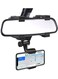 Generic Rear View Mirror Car Mount Phone Holder Stand With 270&deg; Swivel And Adjustable Clips