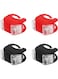 Generic 4 Pieces Waterproof Battery Powered Front Headlight And Rear LED Bicycle Light