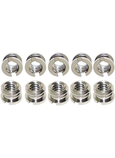 Generic 10 Pieces 3/8in-16 To 1/4in-20 Reducer Bushing Screws Adapter For Camera Cage Tripod Ball Head Plate