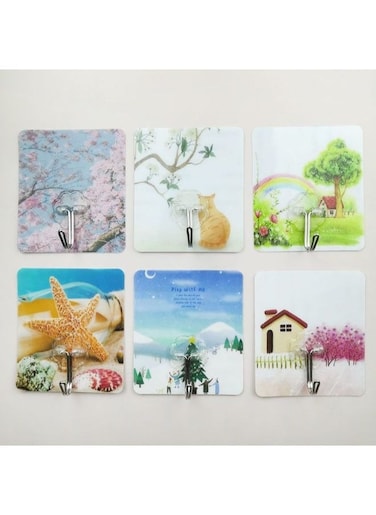 Generic 6 Pieces Wall Adhesive Hook For Hanging Things For Home Accessories