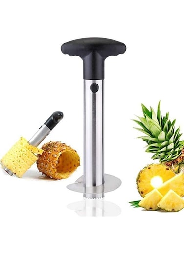 Generic Pineapple Cutter Corer Slicer Peeler Stainless Steel Slicer Stem Remover Cutter Tool All-In-one Kitchen Gadget