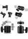 Generic 360 Degree Aluminum Alloy Body Rotating Swivel Mini Tripod Ball Head With 1/4" Screw Thread Base Mount