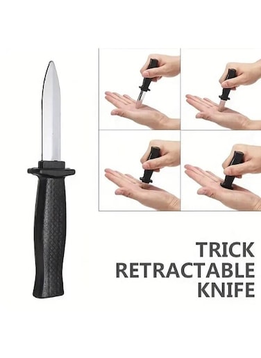 Generic Retractable Knife Fake Trick Props Disappearing Slide Dagger