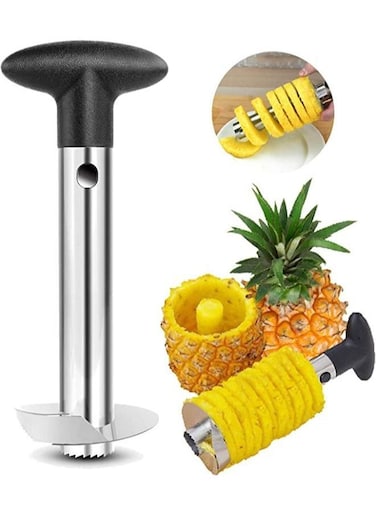 Generic Stainless Steel Pineapple Core Remover Tool For Home &amp; Kitchen With Sharp Blade For Diced Fruit Rings All In One Pineapple Tool Peeler