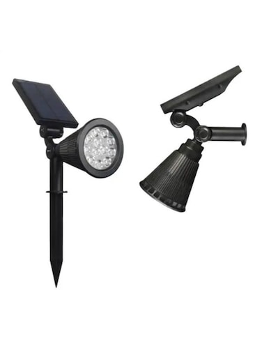 Generic 2-In-1 RGB Solar Decorative Light Lawn Lamp Outdoor Ground Spotlight For Yard Patio Lawn With 12 LED Lights