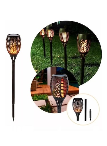 Generic Solar Garden Stake LED Outdoor Torch Fire Lantern