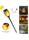 Generic Solar Powered Driveway Path Lighting Flickering Flame Garden Lamp Outdoor Waterproof IP65