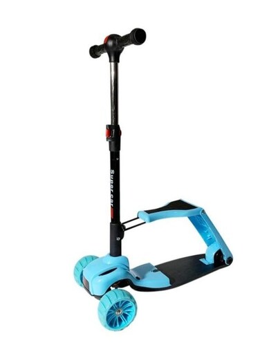 Generic Multifunctional Children's Scooter Three-In-one can Ride And Sit On the Board, With Flashing Three-Wheeler