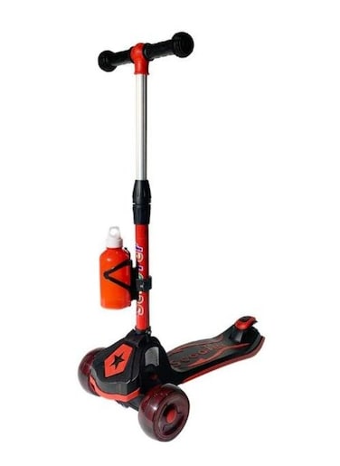 Generic 3 Wheel Scooter LED Flashing Wheels Height Adjustable Extra Wide Deck Kids Kick Scooter With Water Bottle Holder