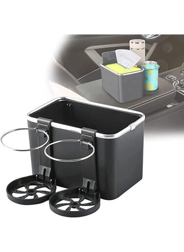 Generic Car Center Console Seat Organizer Car Storage Box For Water Cup Tissue Paper Cellphones Keys Storage