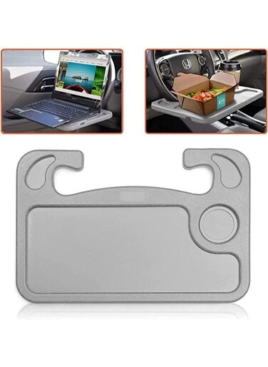Generic Auto Steering Wheel Desk Laptop iPad Or Notebook Car Travel Table Food Eating Hook On Steering Wheel Tray