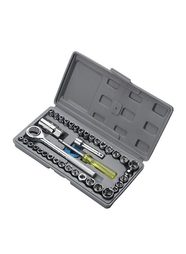 Generic Pack Of 40 Wrench Socket Kit Grey/Silver 4 x 4 x 12.5cm