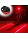 Generic Bicycle Laser Tail Light Water Resistant 2 Laser 5 LED 7 Modes Safety Rear Light LED Rear Break Light
