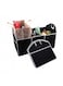 Generic Foldable Car Storage Bag Portable Insulation Cooler Bag Collapsible Vehicle Organizer Divider Storage Totes With 3 Compartment Cargo Tote
