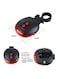 Generic Bicycle Tail Light 5 LED 2 Laser 7 Flash Mode Waterproof Safety Tail Light Cycling Mountain Road Bicycle Warning Light Backlight Mountain Road Bike