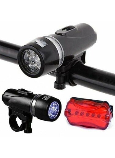 Generic Waterproof Bike Bicycle Lights 5 LEDs Bike Bicycle Front Head Light Safety Rear Flashlight Torch Lamp Black bike accessories