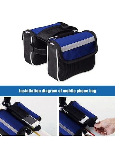 Generic Bicycle Outdoor Multifunction Front Beam Bag Bike Sundries Storage Bag