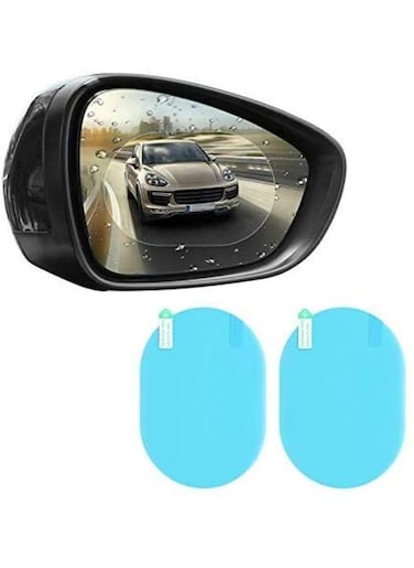 Generic 2 Pieces Car Rearview Mirror Protective Film Waterproof Film Anti-Fog HD Car Rearview Mirror Decal, Rainproof, Anti-Scratch Clear Protective Film For Car Rearview Side Mirror Glass