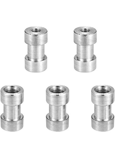 Generic 5 Pieces 1/4"-20 And 3/8"-16 Female Spigot Screw Threaded Adapter For Camera Flash Light Bracket