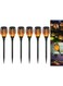 Generic Pack Of 6 solar lights For Outdoor Gardens With Realistic Flame Effect Waterproof Solar Lamp For the Outdoors Backyards Balconies Gardens Lawn Lighting