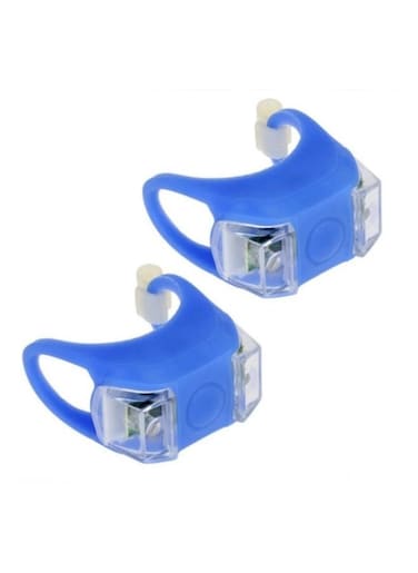 Generic 2 Pieces Bicycle Scooter Handlebar Light For Helmet Double LED2 In Case Powered by Batteries