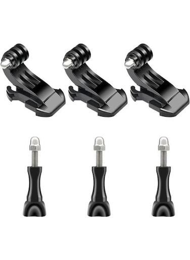 Generic Set Of J-Hook Buckle Mount Kit Compatible With GoPro Vertical Surface J-Hook Mount And Long Thumb Screws For GoPro Hero