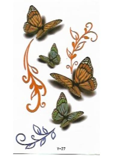 Generic Waterproof Butterfly Temporary Tattoo Sticker For Body Art