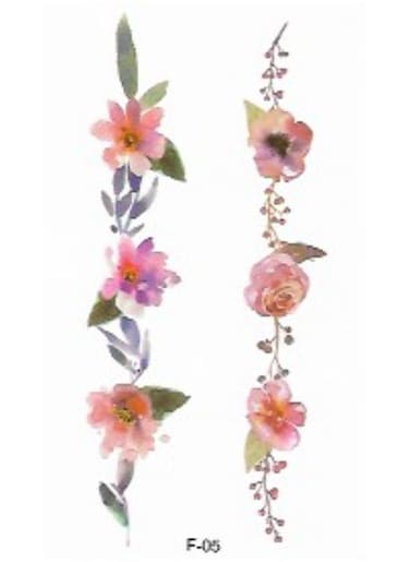 Generic Waterproof Flower Temporary Tattoo Sticker For Body Art