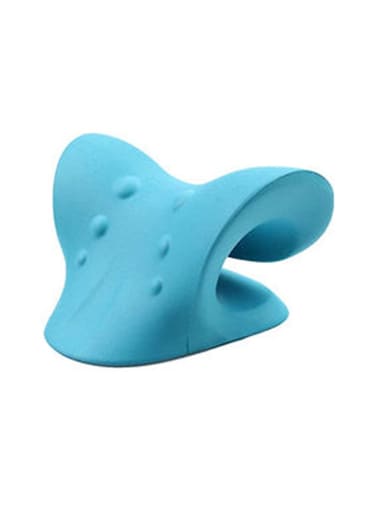 Generic Portable Neck Cervical Pillow Cotton Blue 25x10x23cm