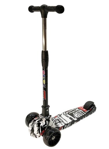 Generic 3 Wheel Scooter LED Flashing Wheels Height Adjustable Extra Wide Deck Kids Kick Scooter
