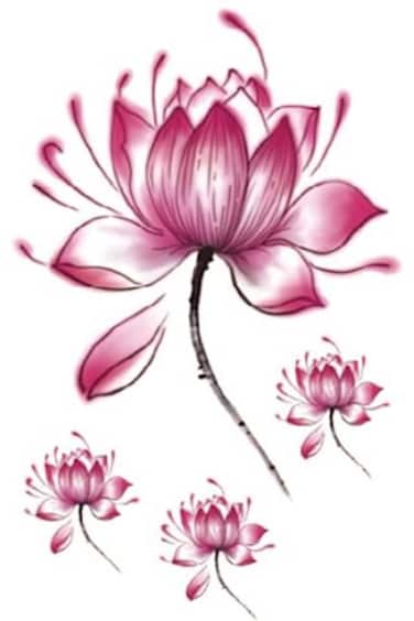 Generic 3D temporary tattoos Arm flower waterproof female body art