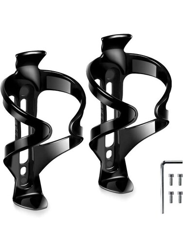 Generic 2 Pieces Bike Water Bottle Holder Easy To Install Water Cage For Road And Mountain Bikes Lightweight And Durable Bike Bottle Cage