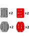 Generic 4 Pieces Flat &amp; Curved Helmet Mount Set With Strong Adhesive Sticker Compatible With GoPro Hero 9 8 7 6 5+ Yi 4K Action Camera