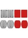 Generic 4 Pieces Flat &amp; Curved Helmet Mount Set With Strong Adhesive Sticker Compatible With GoPro Hero 9 8 7 6 5+ Yi 4K Action Camera