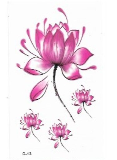 Generic Temporary Tattoo Flower Sticker For Body Art