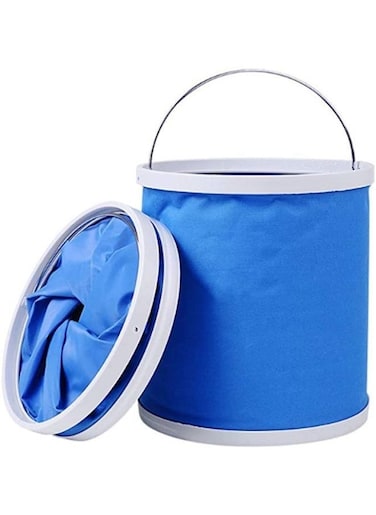 Generic Folding Bucket Car Wash Car Bucket Portable Fishing Bucket Washing Retractable Vehicle Clean Canvas Supplies Outdoor