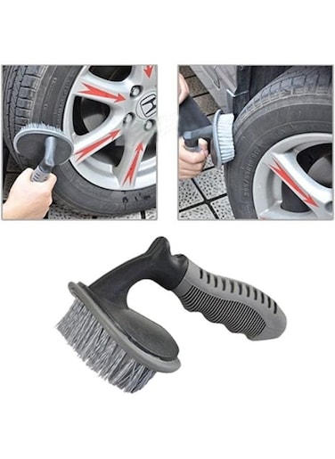 Generic Car Wheel Tire Hard Brush Hub Clean Wash Useful Brush Car Truck Motorcycle Bike Washing Cleaning Tool
