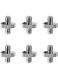 Generic 6 Pieces 1/4" To 1/4" Male Threaded Screw Adapter Double Head Stud Converter Compatible With Camera Cage Monopod Ball Head Light Stand