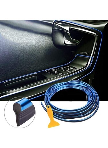 Generic 5M Car Interior Trim Strips Car Electroplating Decoration Styling Door Dashboard Flexible Interior Trim Accessories With Installing Tool