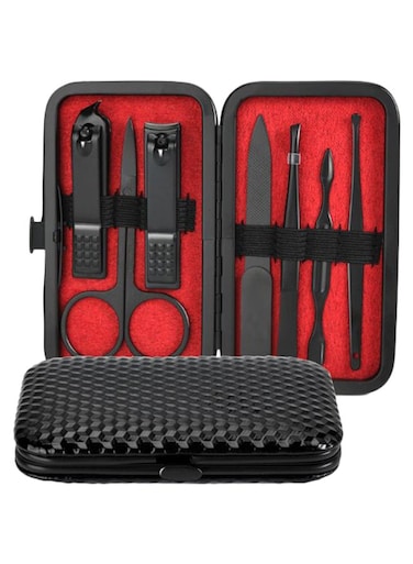Generic 7-Piece Manicure Nail Clipper Tools Set Black