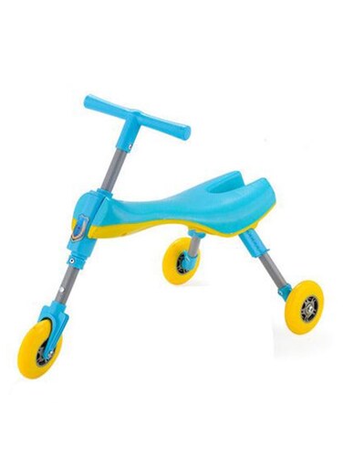 Generic Three-Wheeled Scuttlebug Folding Scooter With Comfortable Seat For Kids 55x26x44cm