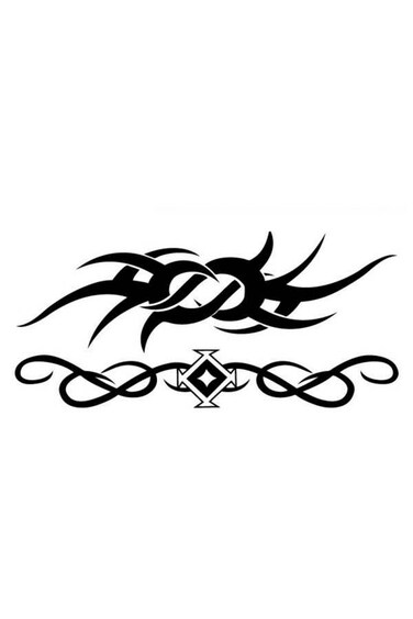 Generic 2 Piece Waterproof Neck Tattoo Stickers