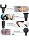 Generic Portable Cordless Handheld Massager Gun For Muscles Deep Relaxation With 4 Replaceable Massager Heads
