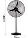 Generic 26 Inches Industrial High Power Fan Oscillating Exhaust Mechanical Floor Fans 230W WTR-F65