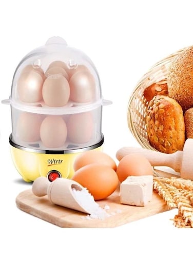 Generic Multifunctional Double Layer Electric Egg Boiler And Steamer With Auto-Shut WTR-602