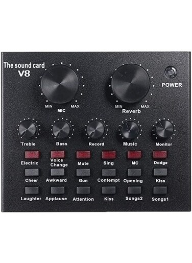 Generic Multifunctional Live Sound Card For Singing Live Broadcasting Recording Voice And Music Compatible With iOS Android Windows