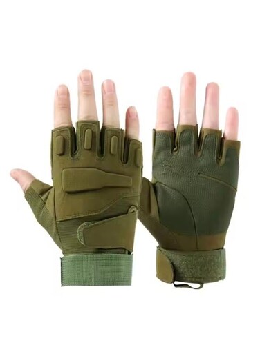 Generic 1 Pair XL Gloves Fingerless For Men Airsoft Gloves Paintball Gloves For Hunting Riding Cycling Gloves