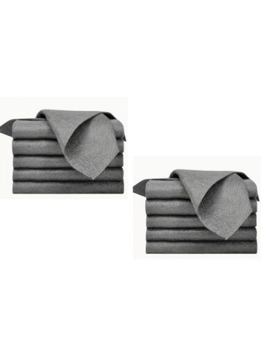 مجموعة من 10 قطع قماش تنظيف سحرية سميكة متعددة الاستخدامات، مقاس 30 × 30 سم، عالية الامتصاص وخالية من الوبر